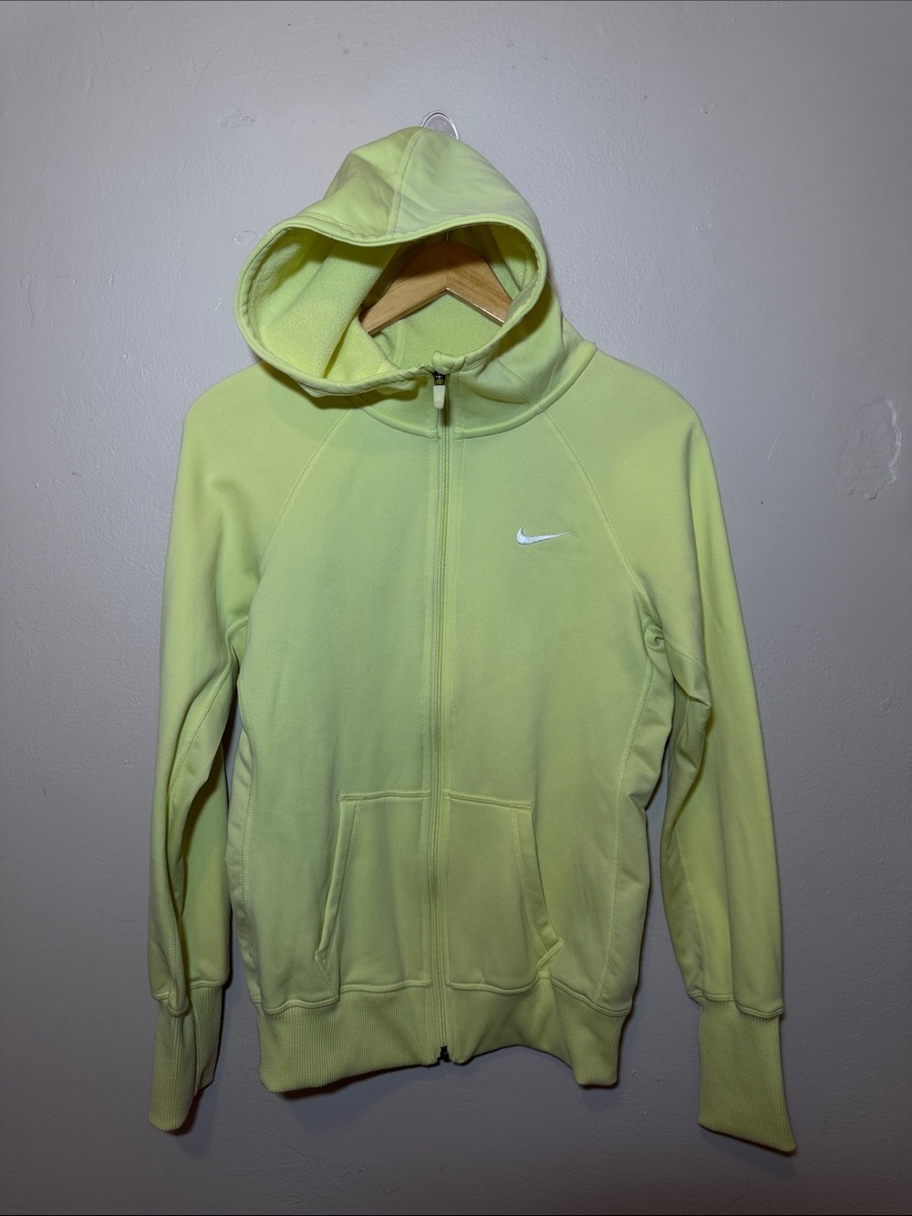Nike Pale Lemon Full-Zip Hoodie in Light Yellow